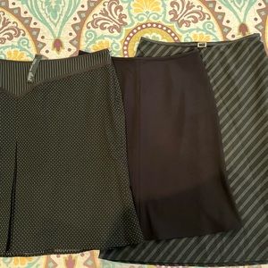 2 EUC and 1 NWT The Limited black skirts